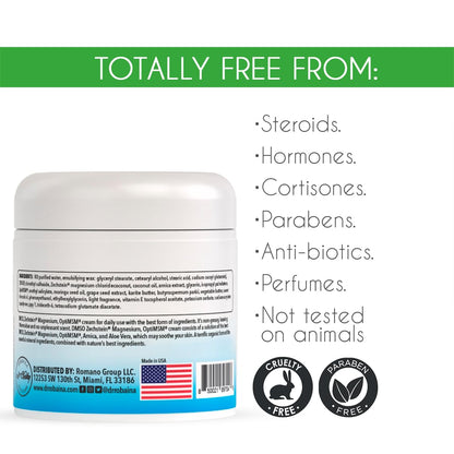 Dr. Robaina DMSO Cream - 99.9% Pure DMSO Pharmaceutical Grade | Formula with Zechstein Magnesium