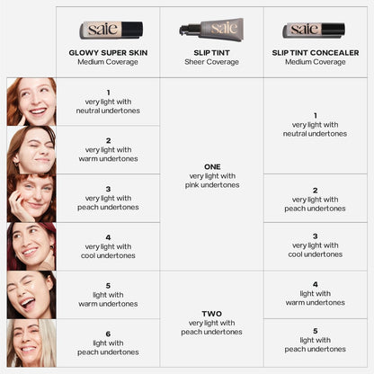 Saie Slip Tint Radiant Cream Concealer & All-Over Face Makeup - Concealer for Dark Circles, Redness & Blemishes - Lightweight Makeup Made with Hydrating Hyaluronic Acid - Shade 5 (0.17 oz) SaieBuy Supplements Australia