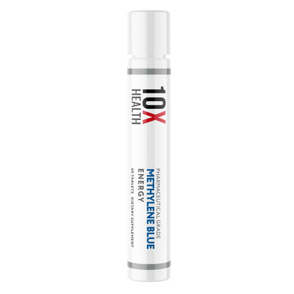 10X Health Methylene Blue Drops - 30ml Drops | Focus Support Supplement: With Black Pepper Extract, Energy Support, Vegan, Non-GMO, 30ml