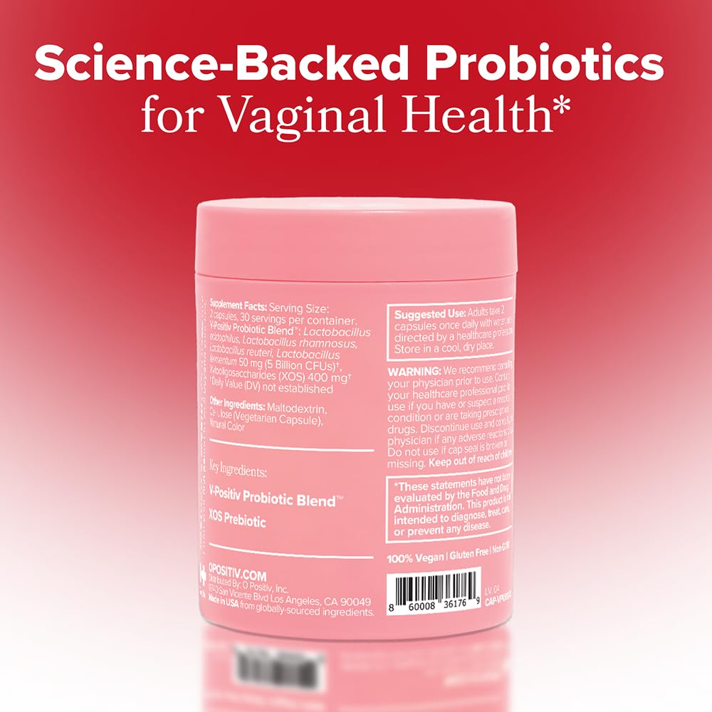 O Positiv URO Vaginal Probiotics for Women pH Balance with Prebiotics & Lactobacillus – Vaginal Health Supplement – Promote Healthy Vaginal Odor & Flora, 60 Count (Pack of 1), 1 Month Supply O Positiv buy supplements Au