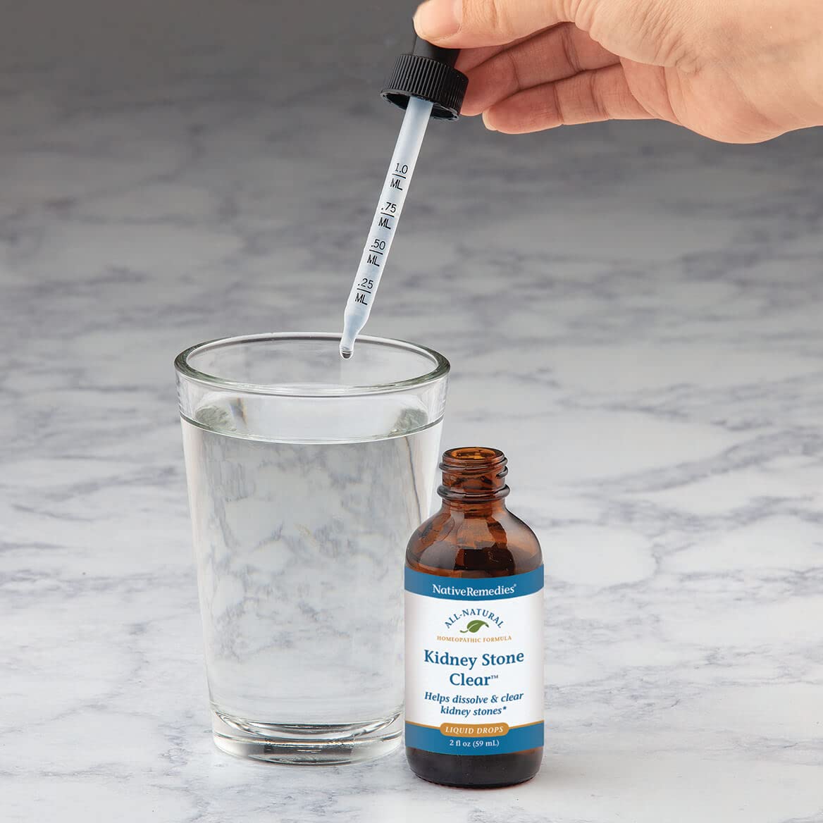 Native Remedies Kidney Stone Clear - Natural Homeopathic Formula Temporarily Helps Dissolve and Clear Kidney Stones - Relieves Pain, Nausea and Vomiting - 59 mL Native RemediesBuy Supplements Australia