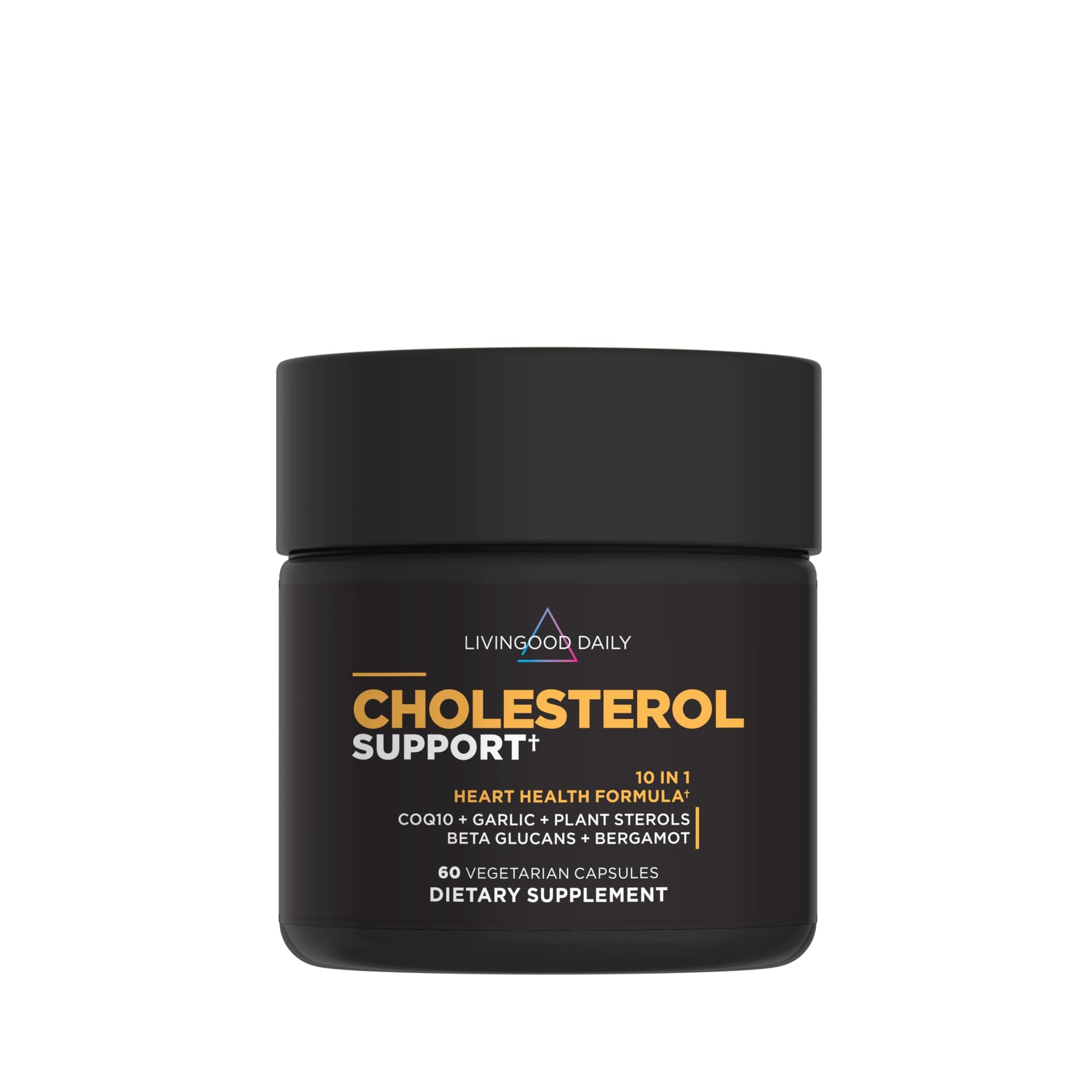 Livingood Daily Cholesterol Support Supplement with Garlic, CoQ10, Vitamin E, Bergamot, Plant Sterols for Body and Heart Health Support, Supports LDL and Triglycerides, Gluten Free, Vegan, 60 Capsules Livingood Daily buy supplements Au