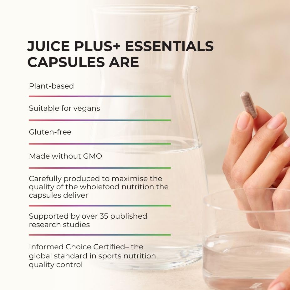 Juice Plus+ Vegetable Blend: with Broccoli, Parsley, Tomato & More - Plant-Based, Vegan, Gluten-Free, Non-GMO, Kosher - for Heart, Immune, Cognitive & Skin Health - 1 Bottle (60 Servings) Juice Plus+ buy supplements Au
