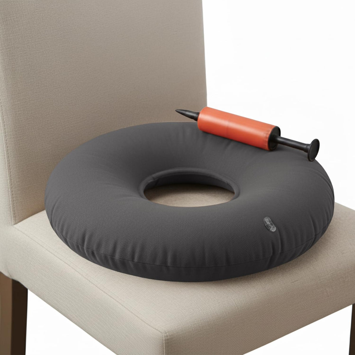 Dr. Frederick’s Original Inflatable Donut Pillow - 18" Seat Cushion for Tailbone Pain, Hemorrhoids & Bed Sores – Doctor-Developed for Postpartum, Prostatitis & Travel - Odor-Free, Durable Vinyl - Gray Dr. Frederick's OriginalBuy Supplements Australia