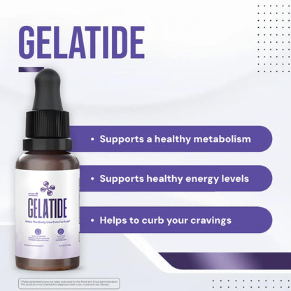 Gelatide Drops – Maca, Grape Seed & Chromium – 2 fl oz, 1 Month Supply | Also includes herbal blend with Maca, Grape Seed Extract & Chromium | Non-GMO, Stimulant-Free, Made in USA