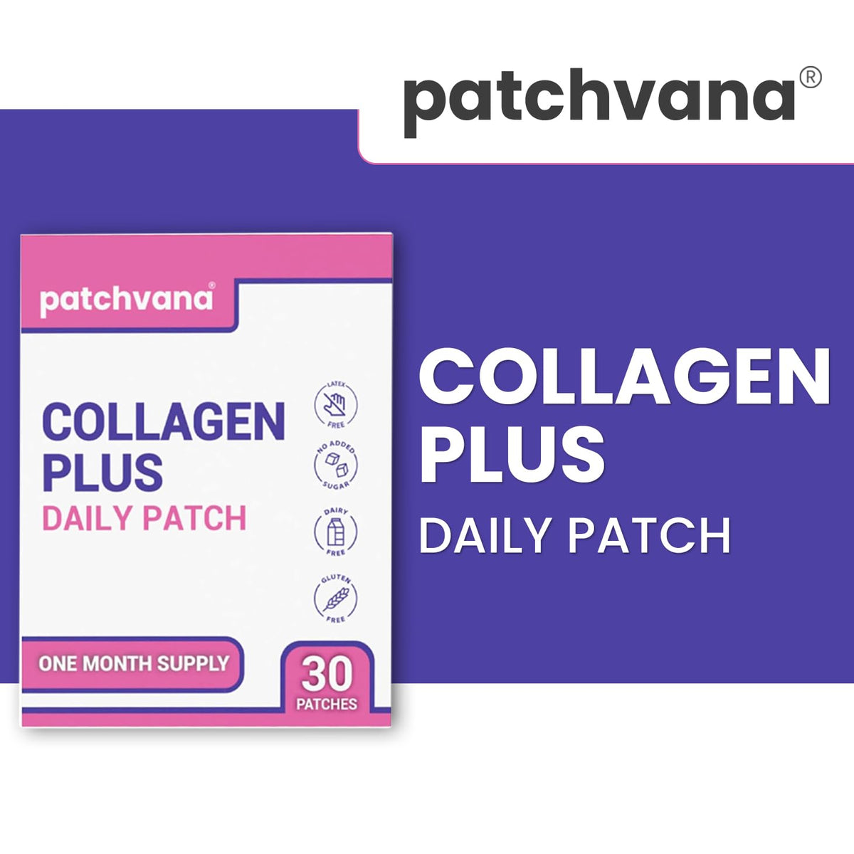 Patchvana Collagen Plus Patch for Women & Men, 1 Month Supply, 30 Patches PatchvanaBuy Supplements Australia