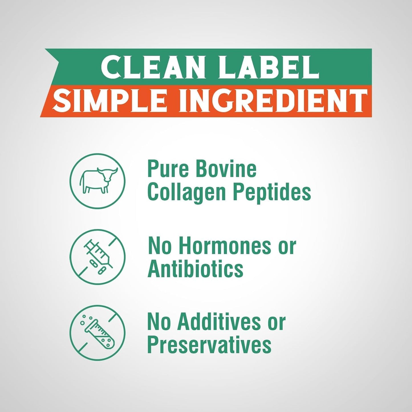 Vitalibre Bovine Collagen Peptides Powder for Women and Men, Grass-Fed Hydrolyzed Collagen Protein Type I & III, Skin, Hair, Nails, Bones, Digestion, Unflavored, Non-GMO, Keto & GF, 22 Servings, 16oz