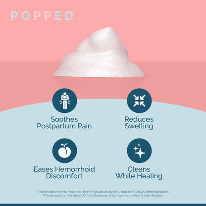 POPPED Witch Hazel Foam with Aloe (5 fl oz) | Perineal Healing Foam for Postpartum Care | Relieves Pain, Hemorrhoids, and Swelling After Birth | Postpartum Essential POPPEDBuy Supplements Australia
