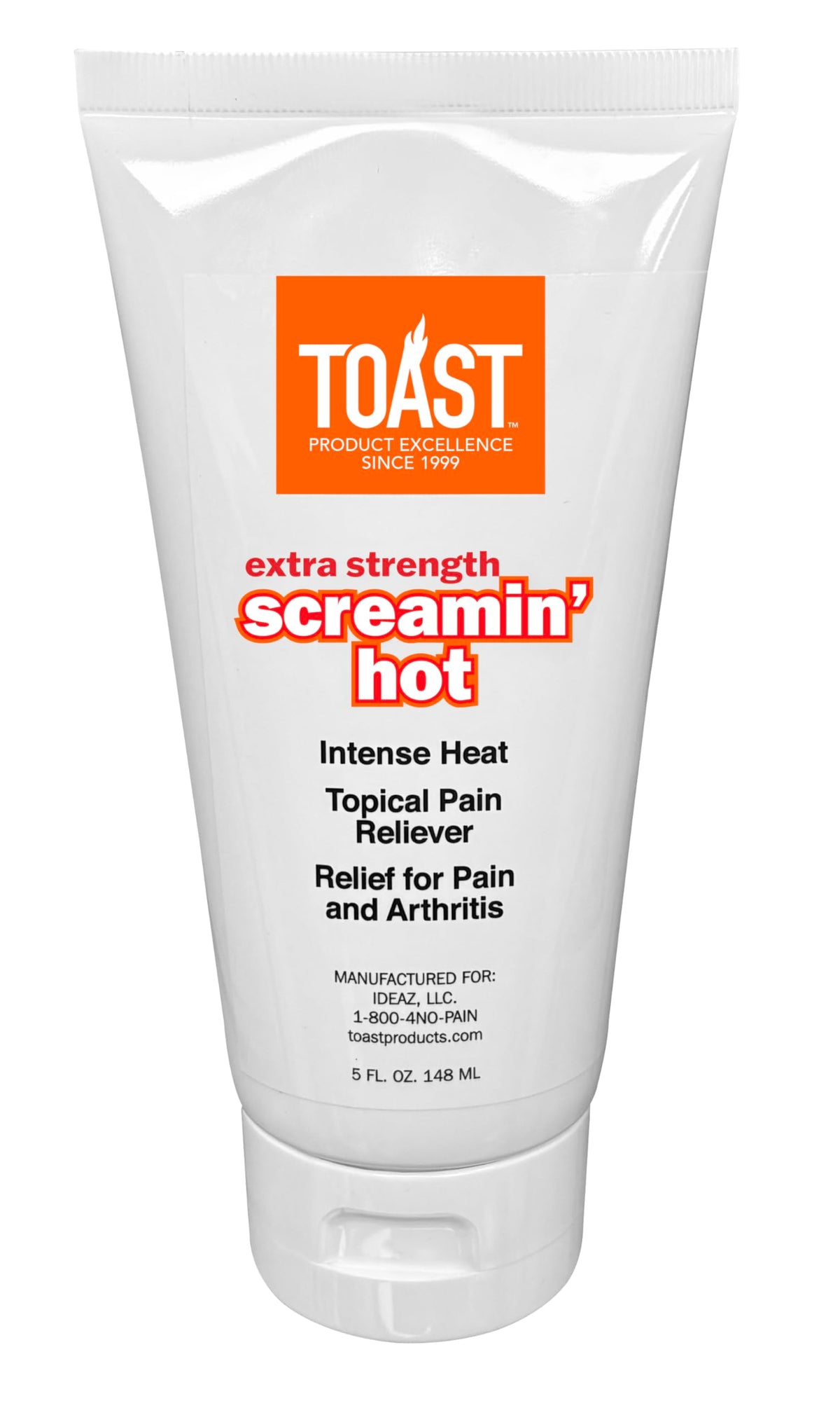 Toast Extra Strength Screamin Hot Intense Heat Topical Pain Relief Cream for Muscles and Joints - 5 Ounces ToastBuy Supplements Australia