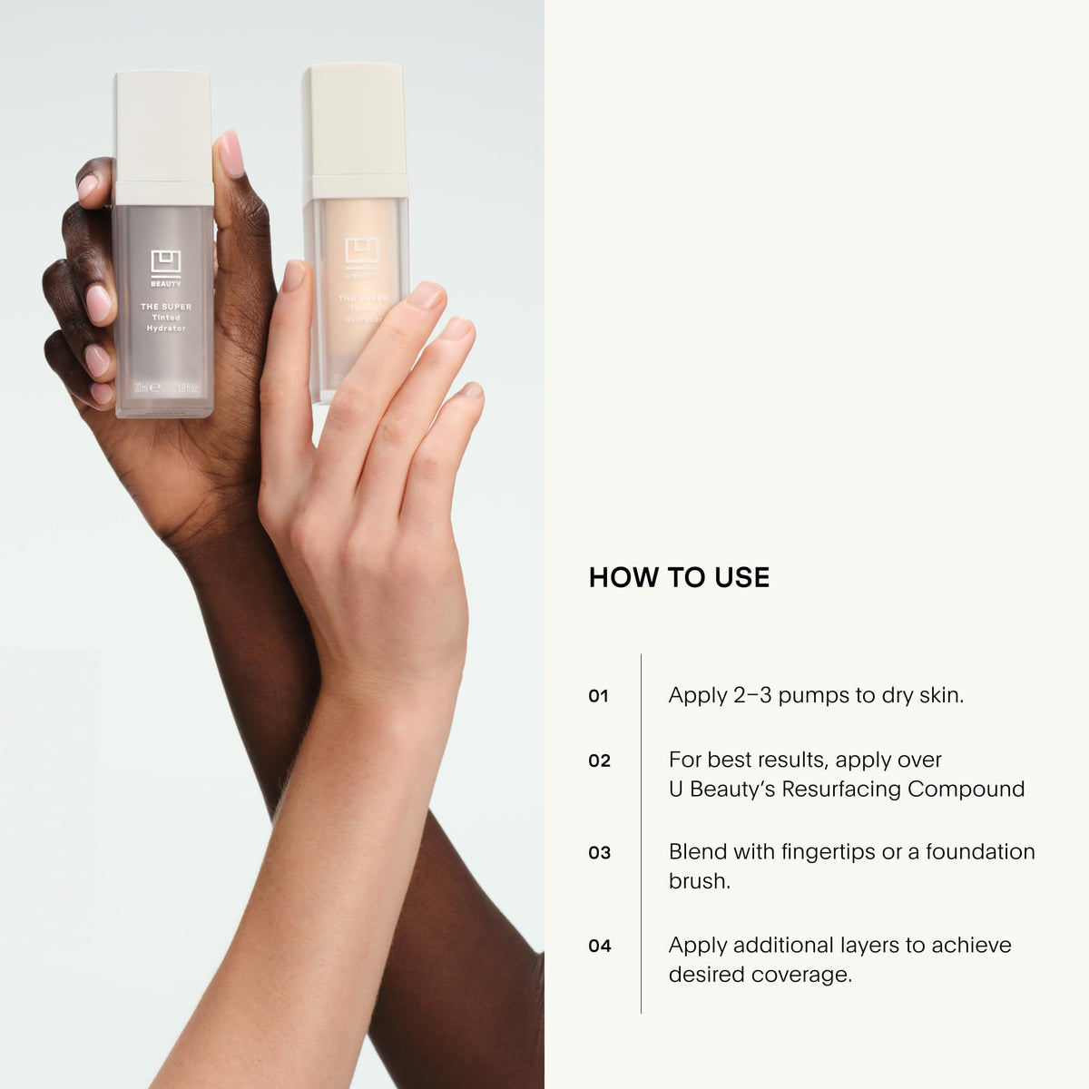 U Beauty The Super Tinted Hydrator Hyaluronic Acid Moisturizing Cream - Mega-Dose Skin Hydrator for Supple, Smooth, and Softer-Looking Skin For Up To 48 Hours - Shade 6-1.0 oz U BeautyBuy Supplements Australia