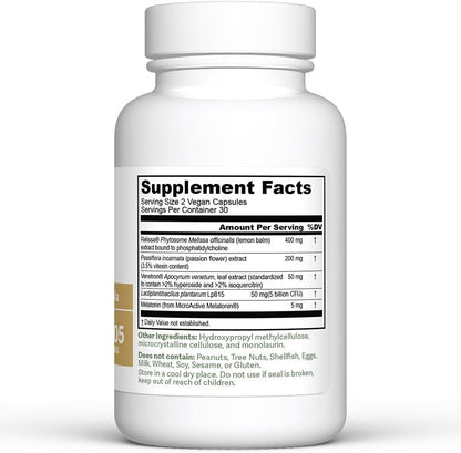 Dr. Murray's Ultimate Sleep Support Supplement with Melatonin | Clinically Studied Botanicals | GABA producing probiotic | Vegan Formula | Non-Habit Forming | 60 Capsules