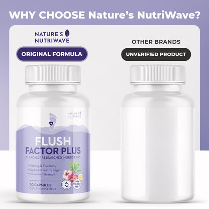 Flush Factor Plus – Original Formula – 30 Ct, 1 Month Supply | Original-formula capsules, plant-based | No Stimulants, Made in USA | Easy-to-swallow daily capsule