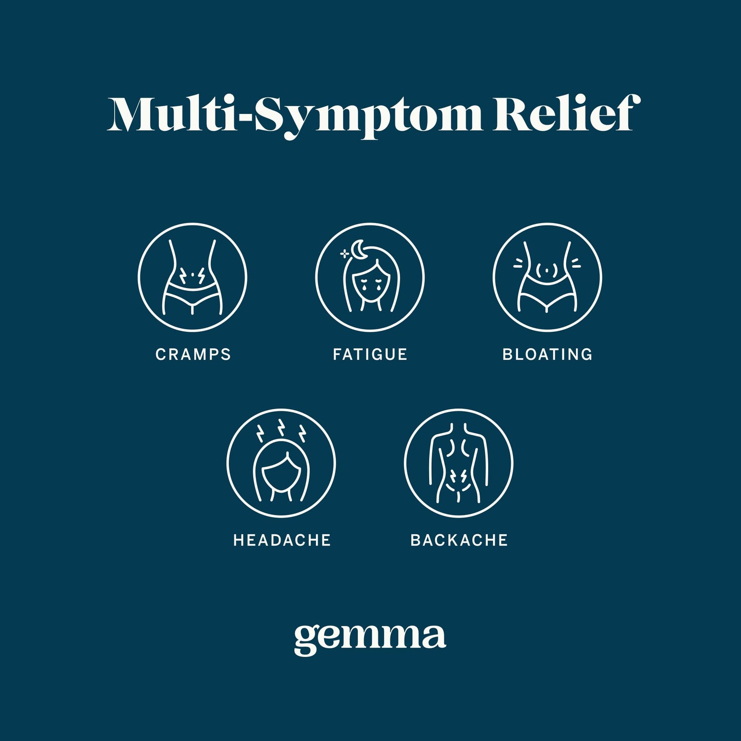 Gemma Cut The Cramp - Fast Menstrual Cramp & Period Pain Relief - Multi-Symptom Formula Treats Menstrual Cramps, Fatigue, Bloating, Headache in 15 Minutes GemmaBuy Supplements Australia