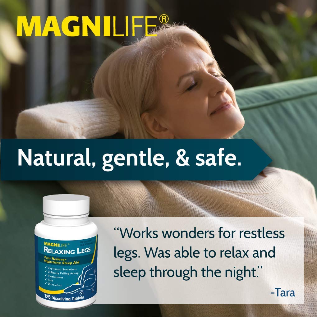 MagniLife Relaxing Legs 125 Count Quick Dissolve Tablets Relaxing Leg Cream PM 4oz Jar Restless Legs MagniLifeBuy Supplements Australia