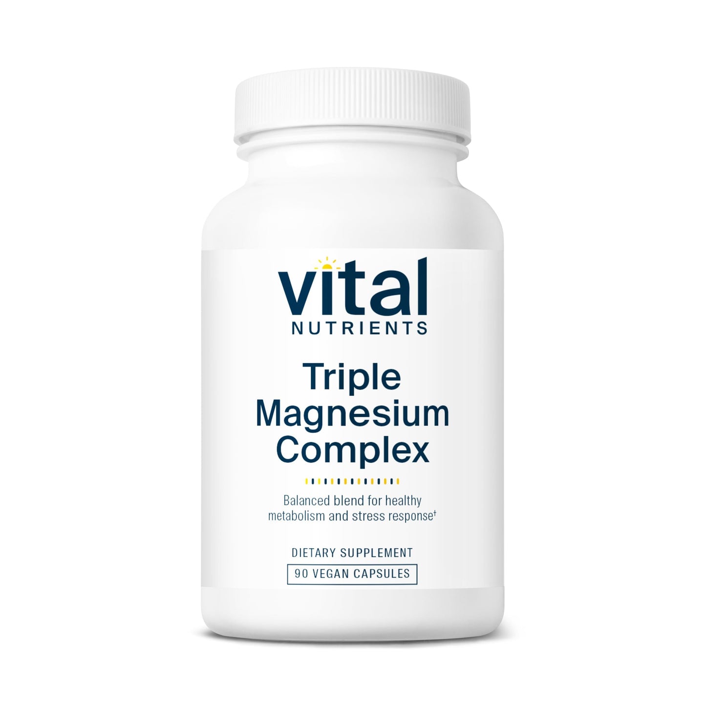 Vital Nutrients Triple Magnesium Complex supplement bottle on a white background