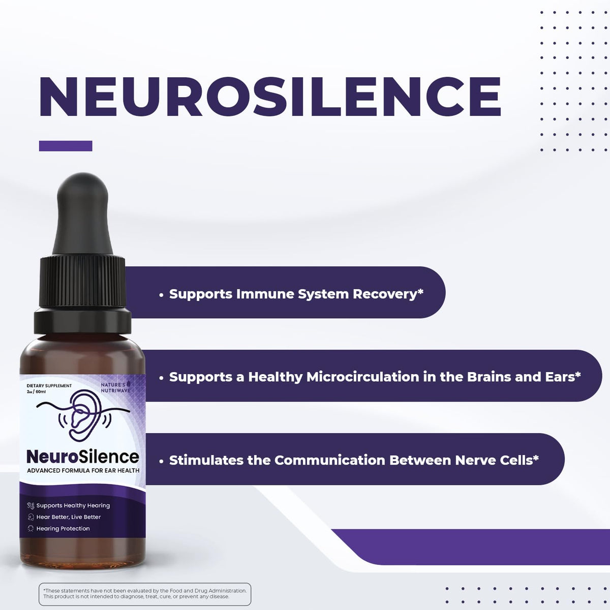 Nature’s NutriWave NeuroSilence Liquid Drops – Natural Botanical Blend – Non-GMO, Easy-to-Use Daily Formula – Made in USA, GMP-Certified Facility – 2oz Bottle, 60 Servings, 1 Month Supply Nature’s NutriWaveBuy Supplements Australia