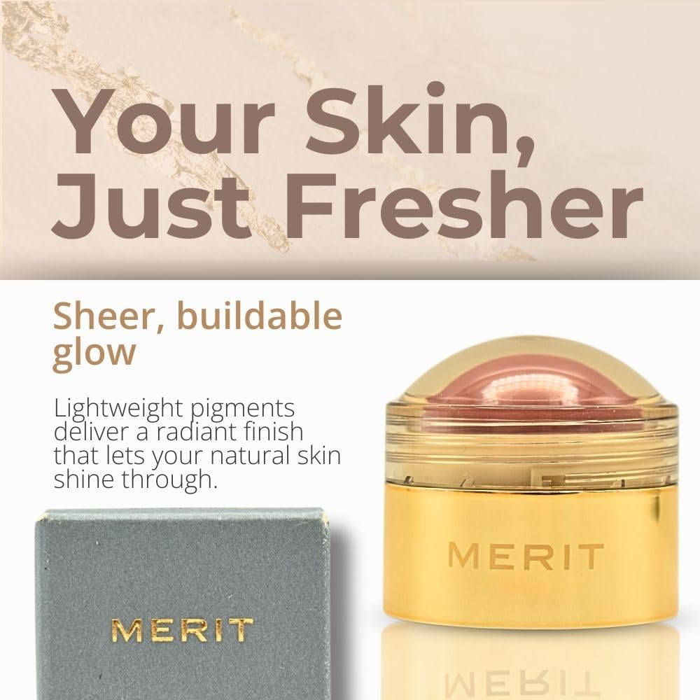 MERIT Flush Balm Cream Blush – Archival Cool Mauve | Hydrating Radiant Cheek & Lip Tint Stick with Vitamin E | Lightweight, Buildable, Vegan & Cruelty-Free Blush MeritBuy Supplements Australia