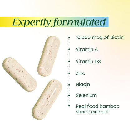 MegaFood Hair Growth – Clinically Studied Lustriva & Hyaluronic Acid - Biotin 10000mcg, Thicker & Fuller Existing Hair Growth Vitamins - 30 Vegetarian Capsules, 30 Servings MegaFood buy supplements Au
