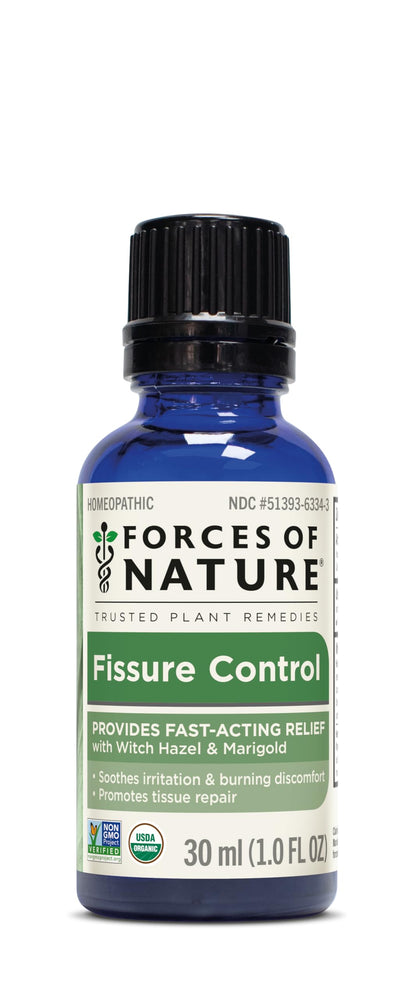 Forces of Nature Fissure Control, Organic Homeopathic Treatment with Witch Hazel for Anal Fissures, Hemorrhoid Related Irritation & Discomfort, Fast, Natural Topical Relief, 1 Fl Oz Forces of NatureBuy Supplements Australia