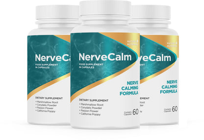 NerveCalm – Passion Flower & Prickly Pear Caps – 30 Ct, 1 Month Supply | Passion Flower, Prickly Pear & California Poppy | Vegan, Non-GMO, Made in USA | Easy-to-swallow capsule