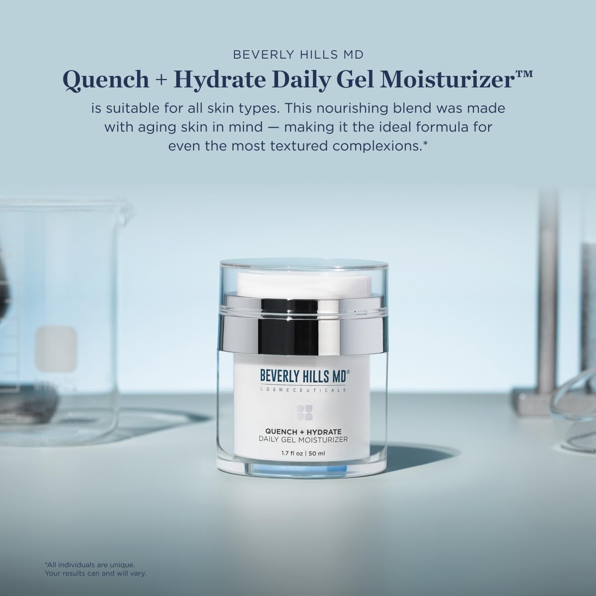 Beverly Hills MD Quench + Hydrate Daily Gel Moisturizer- Visibly Smooth, Plump, Hydrate Face & Neck for Wrinkles, Sagging- Skin Smoothing & Re-Energizing- Visibly Reduce Signs of Aging w/Niacinamide Beverly Hills MDBuy Supplements Australia
