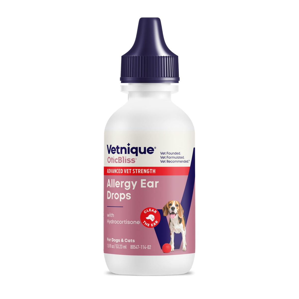 Vetnique Oticbliss Cat & Dog Ear Infection Treatment | Dog Ear Allergy Relief Drops, MicroSilver Yeast Infection Treatment for Dogs, Hydrocortisone for Itching, Redness Swelling (Ear Allergy Drops) Vetnique buy supplements Au