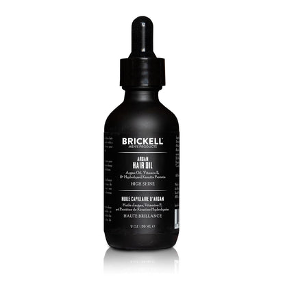 Brickell Men's Argan Oil for Hair, Lightweight Hair Oil Treatment For Men, With Argan Oil, Hydrolyzed Proteins, and Vitamin E, 2 Ounce, Scented