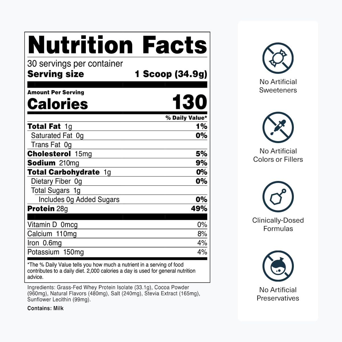 Transparent Labs Grass-Fed Whey Protein Isolate (30 Servings, Milk Chocolate) & Creatine HMB (30 Servings, Tropical Punch)