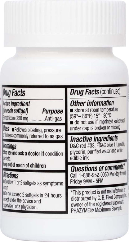 HealthA2Z® Gas Relief Simethicone 250mg, Fast Gas & Bloating Relief, Relieve Symptoms Naturally, 100 Softgels (Pack of 1) HealthA2Z buy supplements Au