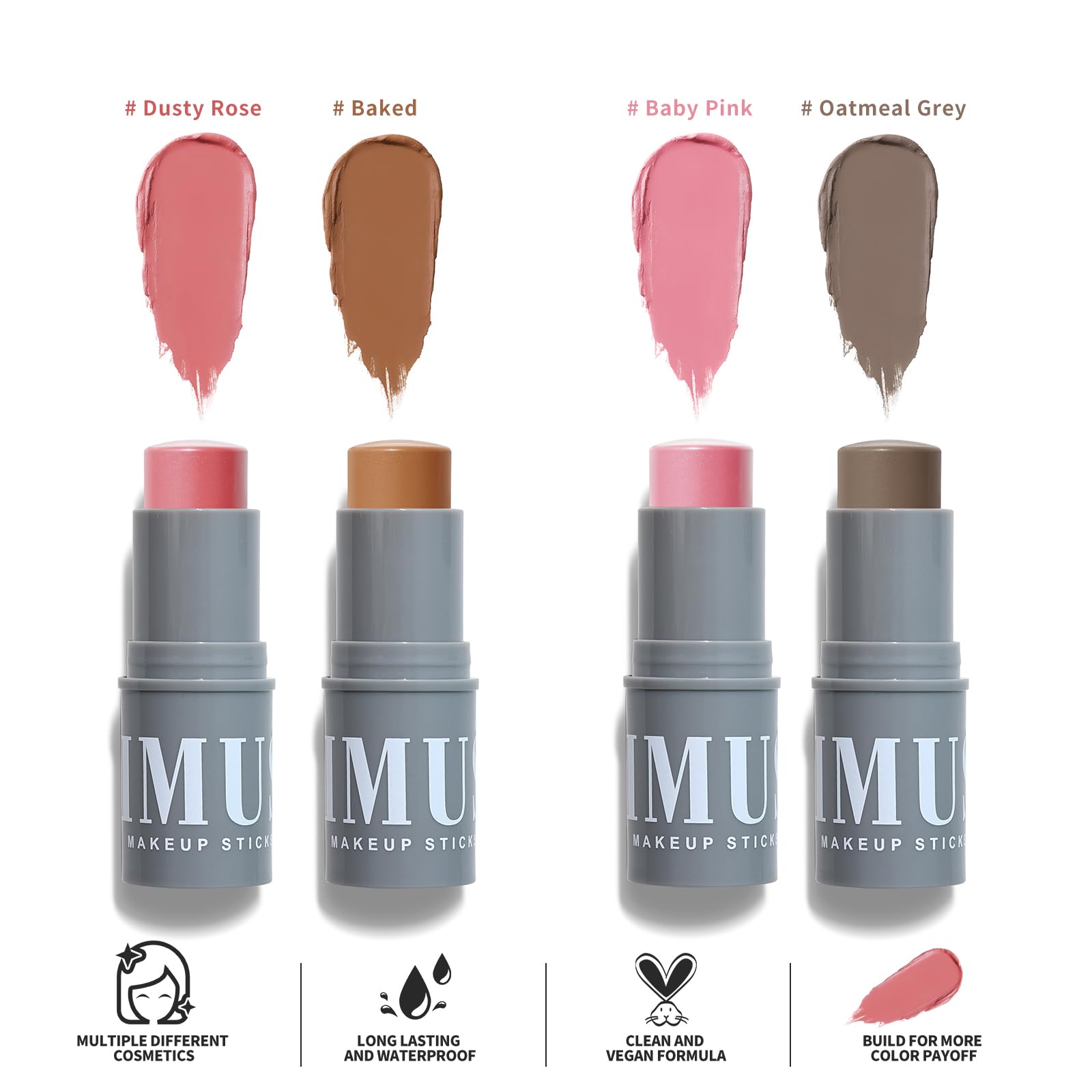 KIMUSE Cream Contour Stick Duo, Cream Blush Stick, Bronzer Shaping Stick, Creamy, Highly Pigmented, Long Lasting, Vegan Face Make Up Sticks KIMUSEBuy Supplements Australia