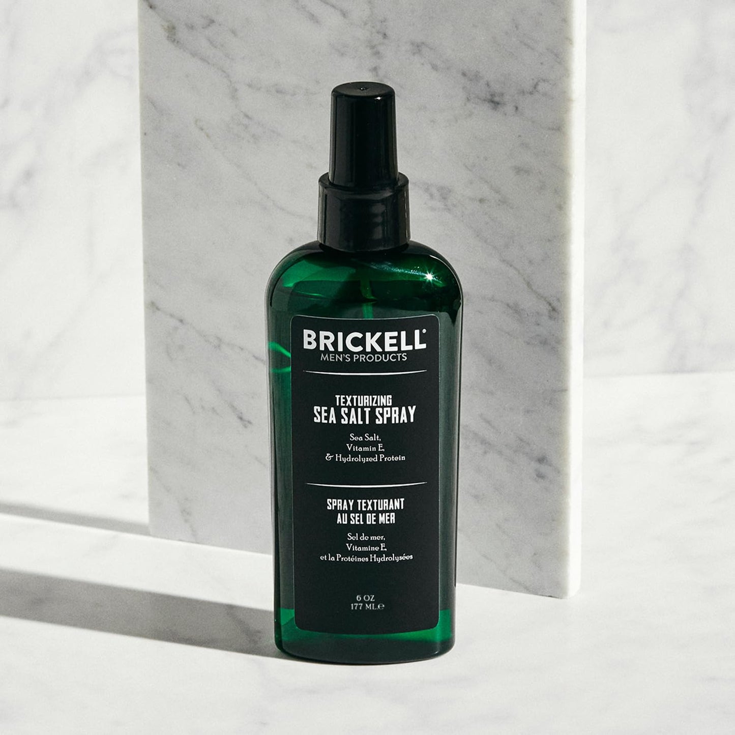Brickell Men's Texturizing Sea Salt Spray for Men, Alcohol-Free, Lifts & Texturizes Hair for a Beach or Surfer Hair Style, With Sea Salt, Vitamin E & Hydrolyzed Protein, 6 Ounce
