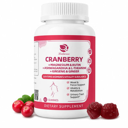 2 Pack Cranberry Gummies -Urinary Tract Health and Kidney Cleanse | High Absorption Formula with Ashwagandha, Selenium 363% DV, Ginseng&VB for Daily Antioxidant &Vitality Support-120 Gummies