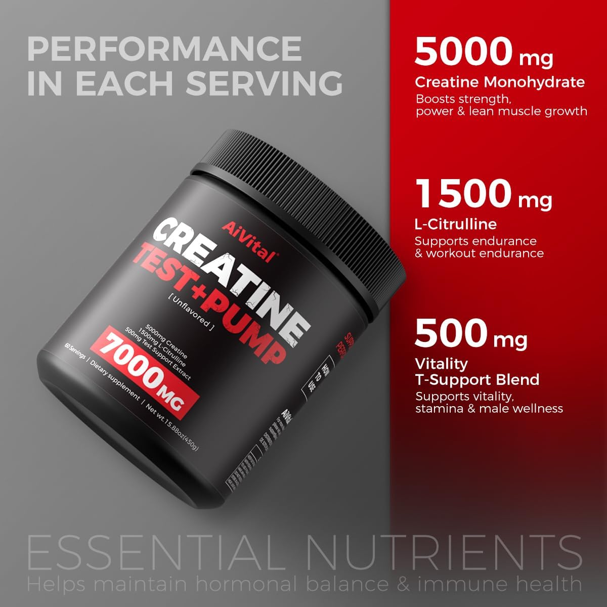 AiVital™ Creatine Gummies for Women with Creatine Powder for Men 5000mg