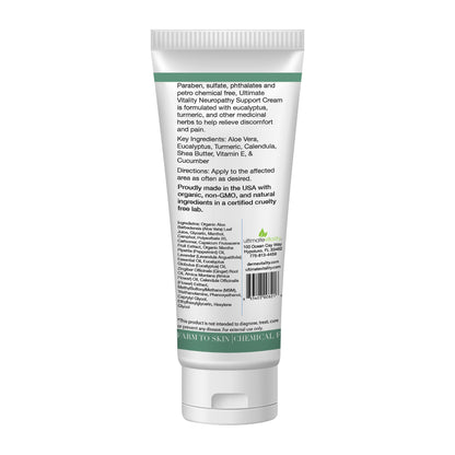 UltimateVitality Neuropathy Support Cream – Natural Organic Cream for Feet, Hands, Legs, Toes Includes Arnica, Capsicum Frutescens Fruit Extract, Peppermint a Ginger - 6 Ounces UltimateVitalityBuy Supplements Australia