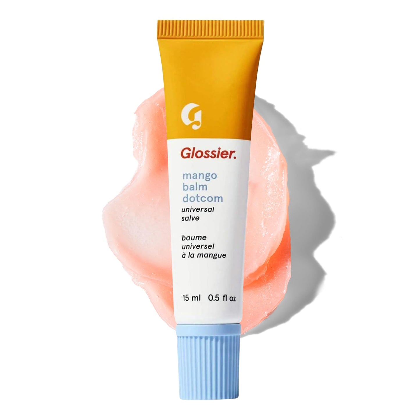 Glossier Balm Dotcom Hydrating Tinted Lip Balm - Universal Salve, Up to 12Hr Moisture for Dry Lips, Cuticles & Skin - Lanolin, Beeswax & Castor Oil - Mango, Tropical Peach Tint, 15ml GlossierBuy Supplements Australia