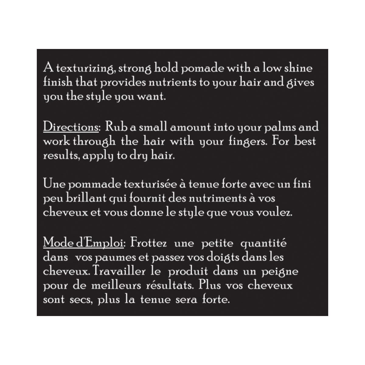 Brickell Men's Products Strong Hold Texturizing Pomade For Men, Pliable Hair Styling Fiber Pomade, With Hydrolyzed Proteins, Argan Oil, and Kaolin, 2 Ounce, Scented