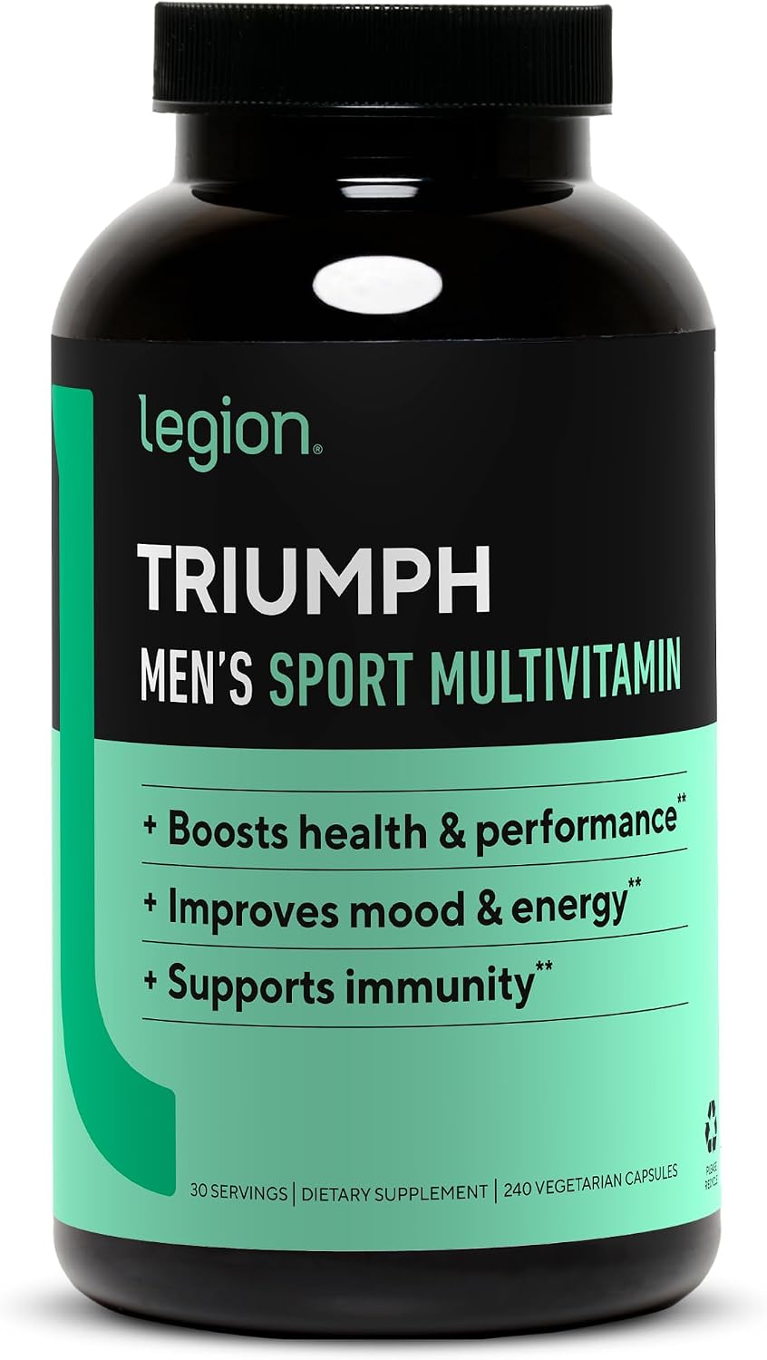 LEGION Men’s Wellness Stack – Creatine Gummies + Triumph Multivitamin + Vitamin D3 K2 + Triple Strength Omega 3 Fish Oil – Strength, Energy, Heart & Immune Support