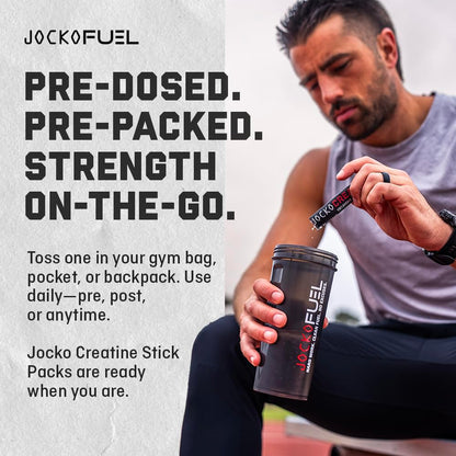 Jocko Fuel Creatine Monohydrate, Pure Micronized Powder for Men & Women, Supports Muscle Growth, Strength, Recovery & Cognition, Unflavored, 450 Grams, 90 Servings