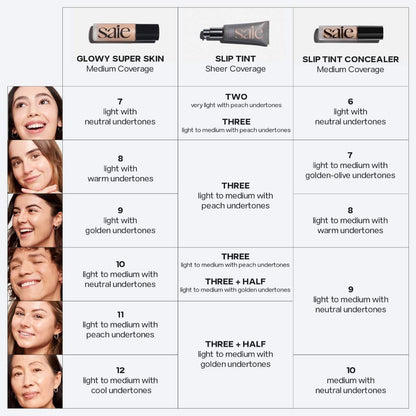 Saie Glowy Super Skin Tint Liquid Foundation - Weightless + Dewy Foundation with Lightweight Medium Coverage - Hydrating Face Makeup + Skin Care Serum Hybrid with Hyaluronic Acid - Shade 11 (1.01 oz) SaieBuy Supplements Australia