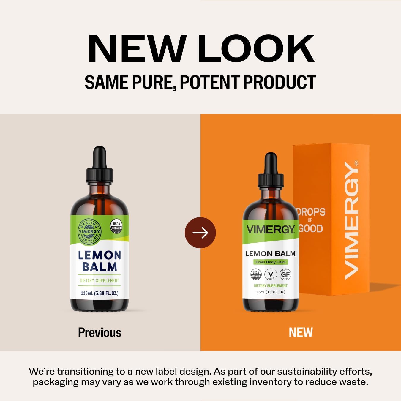 Vimergy USDA Organic Lemon Balm Tincture Herbal Supplement – Can be Used in Tea - Non-GMO, Alcohol-Free –115 mL (1 mL/Serving)