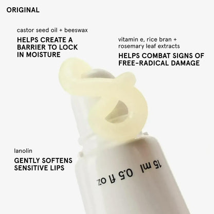 Glossier Balm Dotcom Hydrating Lip Balm - Universal Salve, Up to 12Hr Moisture - Lanolin, Beeswax & Castor Oil for Dry Lips, Cuticles & Skin - Original, Clear Fragrance-Free, 15ml GlossierBuy Supplements Australia
