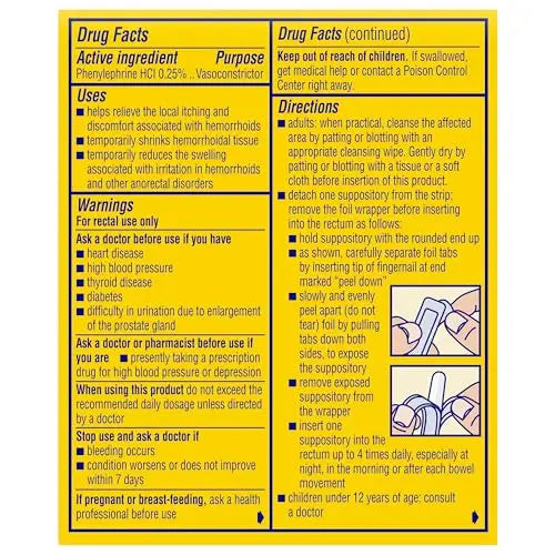Preparation H Hemorrhoid Suppositories For Itching And Discomfort Relief - 12 Count (Pack of 1) Preparation HBuy Supplements Australia