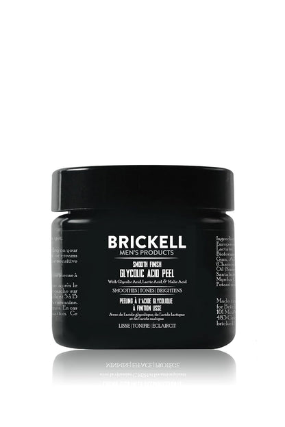 Brickell Men's Smooth Finish Glycolic Acid Peel For Men, Anti-Aging Peel for Wrinkles, With Glycolic Acid, Jojoba Oil, and MSM, 2 Ounce, Scented