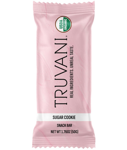 Truvani Plant Based Snack Bars | Variety | 12 Pack | Vegan | 5-8g Protein | USDA Organic and Vegan | Dairy, Soy, and Gluten Free | Individually Wrapped
