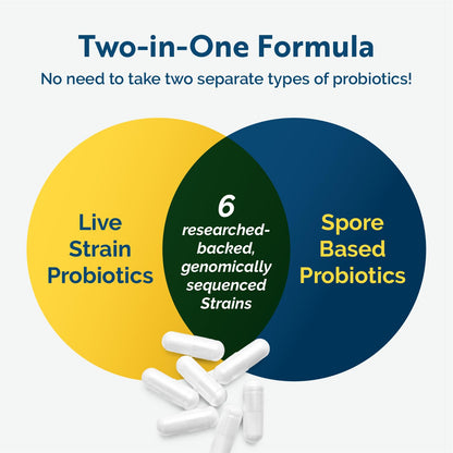 Researched Nutritionals Multi-Biome - Dual-Action Probiotics for Women & Men - Spore + Live Strain Formula with Delayed-Release Capsules for Gut Health, Histamine & Immune Support (30 ct) Researched Nutritionals buy supplements Au