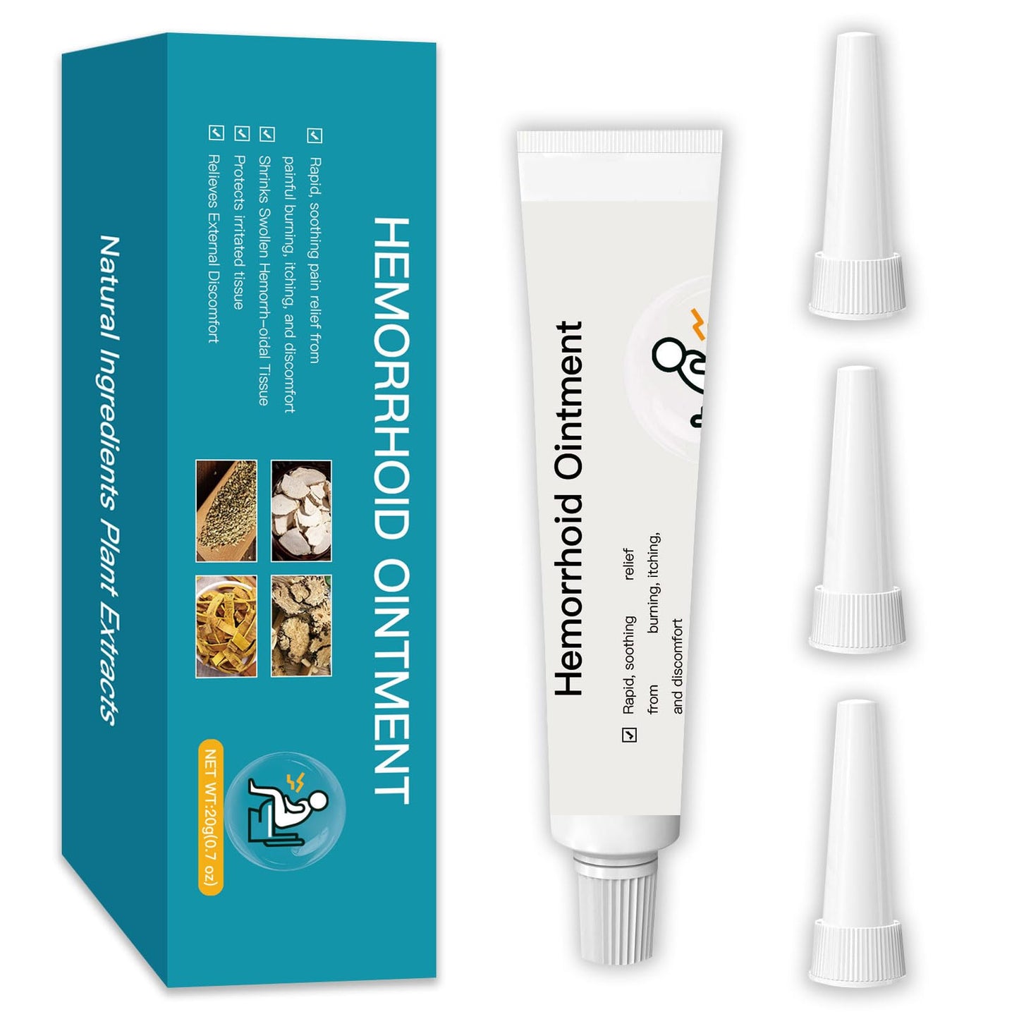 BXQJRJ Hemorrhoid Ointment,Herbal hemorrhoid Gel,Effectively relieves Anal discomfort,Suitable for Men and Women,Fast-Acting hemorrhoid Ointment (20g) BXQJRJBuy Supplements Australia