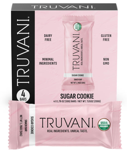 Truvani Plant Based Snack Bars | Variety | 12 Pack | Vegan | 5-8g Protein | USDA Organic and Vegan | Dairy, Soy, and Gluten Free | Individually Wrapped