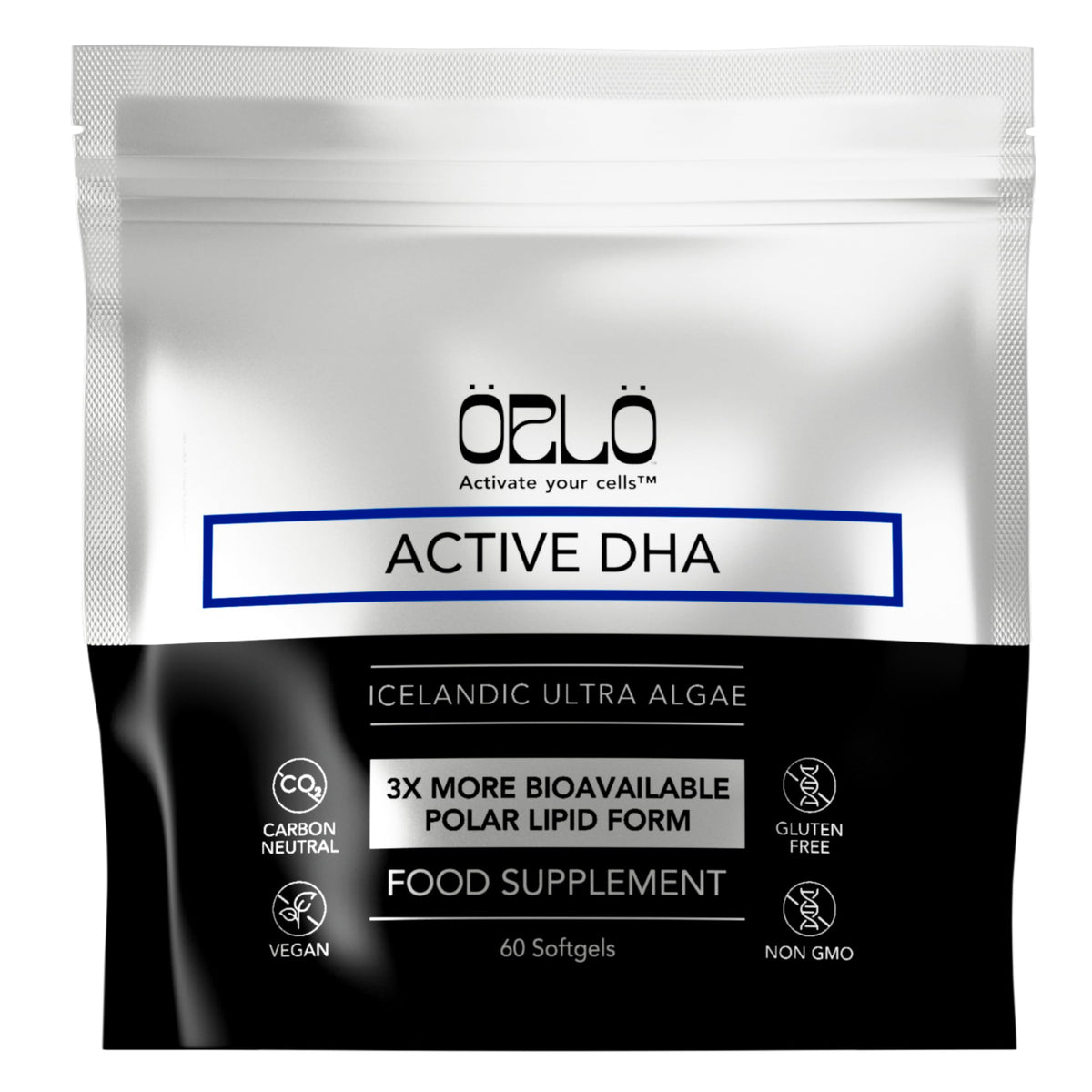 Orlo DHA Supplement 1000mg - 3X Absorption Natural Icelandic Nordic Omega 3 DHA & EPA for Brain & Eye Support – Vegan Fish Oil Alternative, No Fishy Aftertaste, 60 Easy-to-Swallow Mini Softgels OrloBuy Supplements Australia