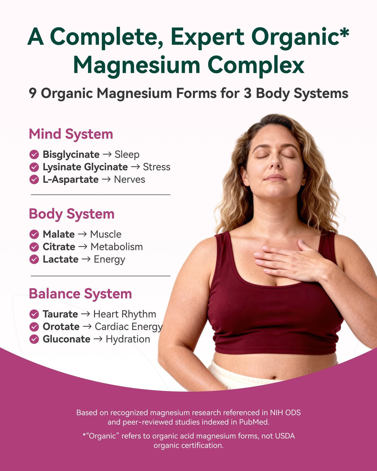9-in-1 Magnesium Complex, 300mg Magnesium from 9 Organic Forms, Glycinate, Citrate, Malate, High Absorption for Sleep & Relaxation, Energy & Muscle Support, 90 Capsules Inner Brightness buy supplements Au