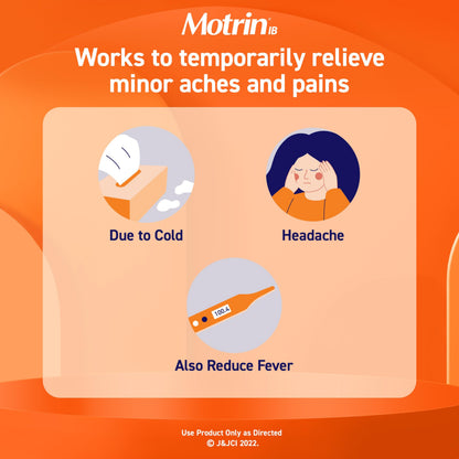 Motrin IB Ibuprofen 200mg Tablets, Ibuprofen Pain & Fever Reliever for Headache, Backache, Muscular Aches, Menstrual Pain & Minor Arthritis Pain, Over-The-Counter NSAID Medicine, 225 ct Motrin buy supplements Au